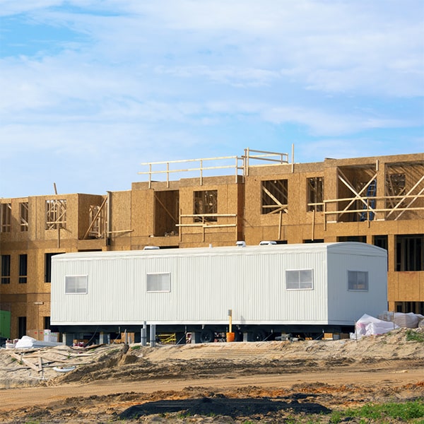 construction site office trailers can be easily relocated to a different construction site as needed